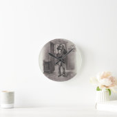 Horloge Ronde Bob Cratchit et Tiny Tim, de "Charles Dickens : (Maison)