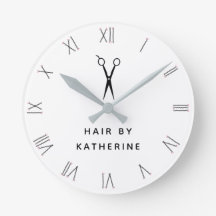 Bobby Pin Roman Numéros Ciseaux White Hair Salon