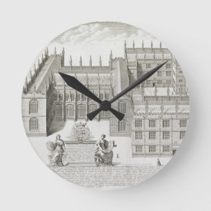 Horloge Ronde Bodleian Library, Oxford, from 'Oxonia Illustrata'