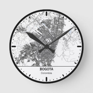 Horloge Ronde Bogota Clock City Line Art