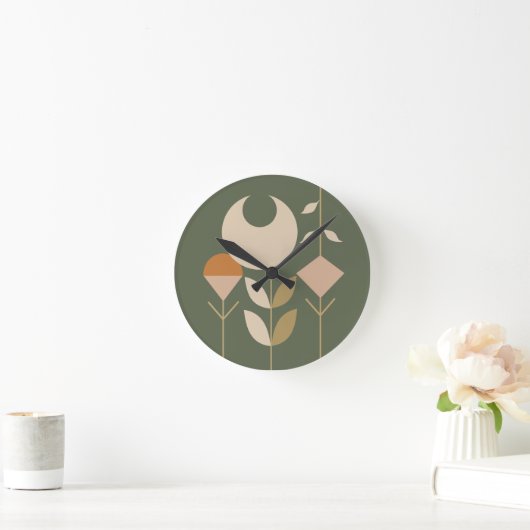 Horloge Ronde Boho Abstrait Lily (Maison)