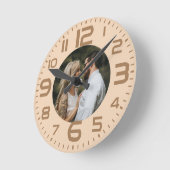Horloge Ronde Boho Ajoutez votre photo (Angle)