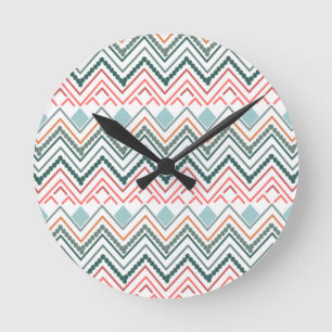 Horloge Ronde Boho Chevron