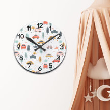 Boho Enfants Voitures, Arbres et Nuages Motif Nurs