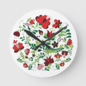 Horloge Ronde Boho Folk Floral Matyo (Recto)
