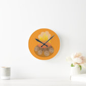 Horloge Ronde Bois de chauffage (Maison)