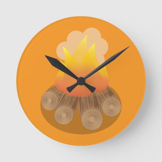 Horloge Ronde Bois de chauffage (Recto)