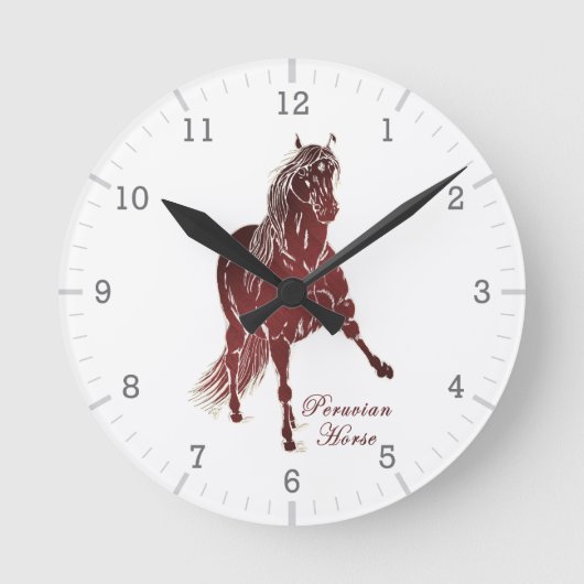 Horloge Ronde Bois de cheval péruvien (Recto)