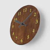 Horloge Ronde Bois de laiton (Angle)