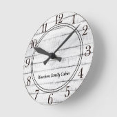 Horloge Ronde Bois rustique (Angle)