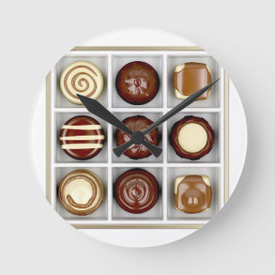Horloge Ronde Boîte avec bonbons au chocolat