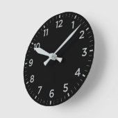 Horloge Ronde Bold Black Gray Gloss Minimum Wall Clock (Angle)