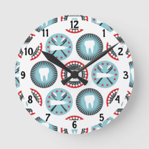 Horloge Ronde Bold Dentistry Pattern