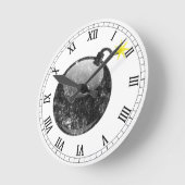 Horloge Ronde Bombe Style Letterpress de dessin (Angle)