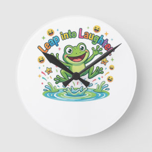 Horloge Ronde Bondir dans le rire