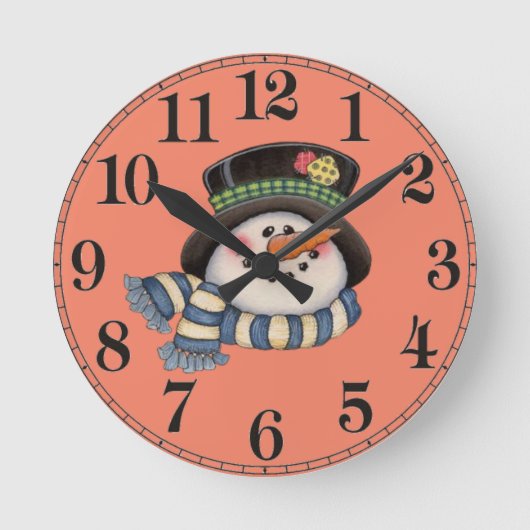 Horloge Ronde Bonhomme de neige  (Recto)
