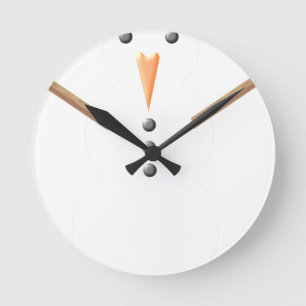 Horloge Ronde bonhomme de neige de noël