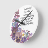 Horloge Ronde Bonjour ! (Angle)