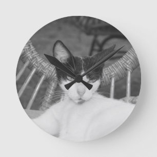 Horloge Ronde Bonjour, Meow...