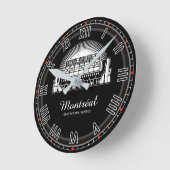 Horloge Ronde Bonjour Montréal (Angle)