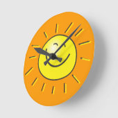 Horloge Ronde Bonjour Sun (Angle)