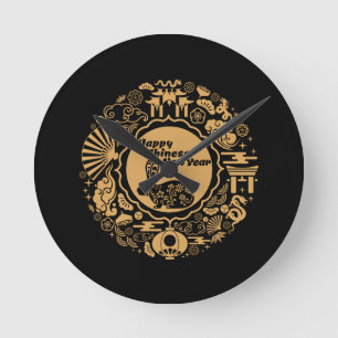 Horloge Ronde Bonne année chinoise du lapin