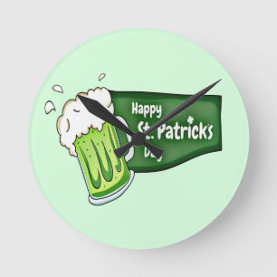 Horloge Ronde Bonne bière St. Patricks Day