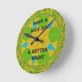 Horloge Ronde Bonne journée (Angle)