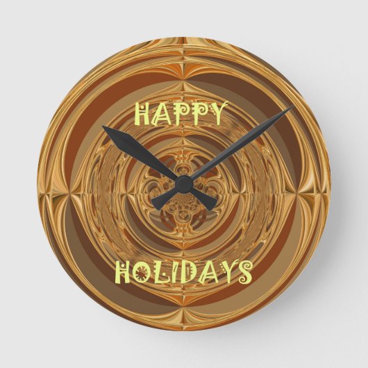 Horloge Ronde Bonnes fêtes GIF saisonnier sans couture de Hakuna (Recto)