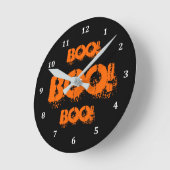Horloge Ronde Boo Halloween Word (Angle)