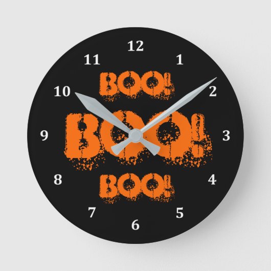 Horloge Ronde Boo Halloween Word (Recto)
