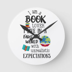 Horloge Ronde Book Lover Clock