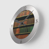 Horloge Ronde Book lover's Silver (Angle)