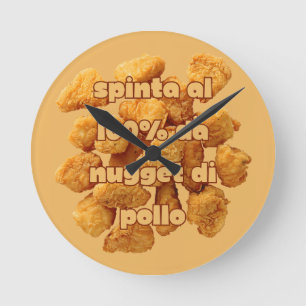 Horloge Ronde Boosté à 100% par des nuggets de poulet