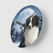 Horloge Ronde Border Collie Clock (Angle)