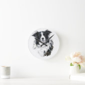 Horloge Ronde Border Collie Clock (Maison)