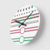 Horloge Ronde bordures de noël cadre vacances (Angle)
