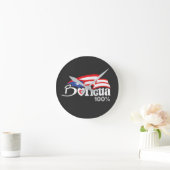 Horloge Ronde Boricua 100% Porto Rico Clock (Maison)