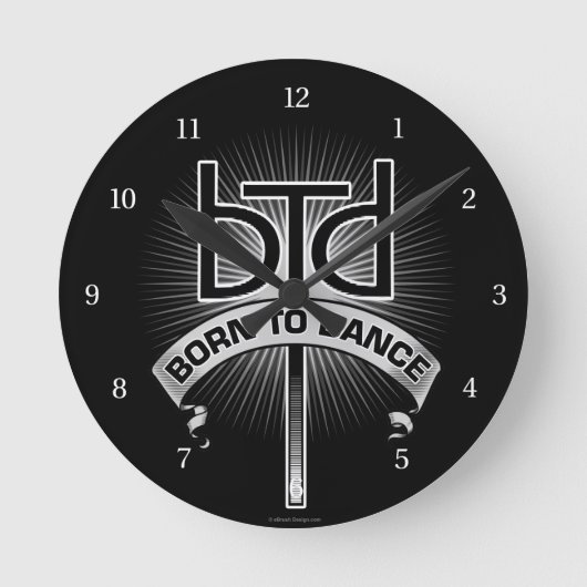 Horloge Ronde Born to dance round clock (Recto)