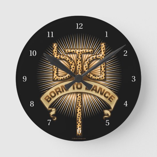 Horloge Ronde Born to dance round clock (Recto)