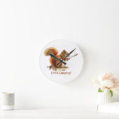 Horloge Ronde BORN TO GO CAMPING Fun Squirl Cute Animal quota (Maison)
