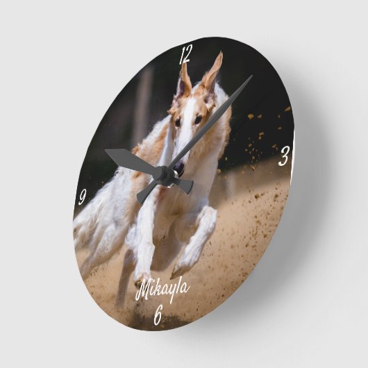 Horloge Ronde Borzoi (Angle)