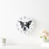 Horloge Ronde Boston terrier (Maison)