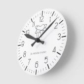 Horloge Ronde Bouche dentaire blanche pour dentiste sur mesure (Angle)