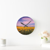 Horloge Ronde Boucle de mur du terrain de tournesol (Maison)