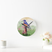 Horloge Ronde Boucle murale Bluebird Song (Maison)