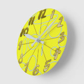 Horloge Ronde Boucles Anime Popcorn Géométriques (Angle)