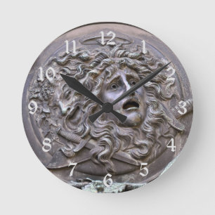 Horloge Ronde Bouclier de méduse d'Athéna