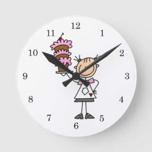 Horloge Ronde Boulangère Bonhomme Féminin