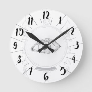 Horloge Ronde Boule de cristal ésotérique voyant de l'oeil de vo